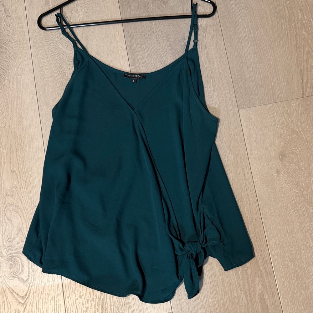 Papermoon Deep Teal Camisole with Tie Detail